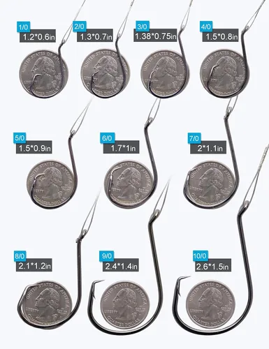 Miniatura 2 de Anillos circulares de acero para agua salada, 25 ganchos circulares resistentes con alambre de líder, bajo y bagre, señuelo de pesca