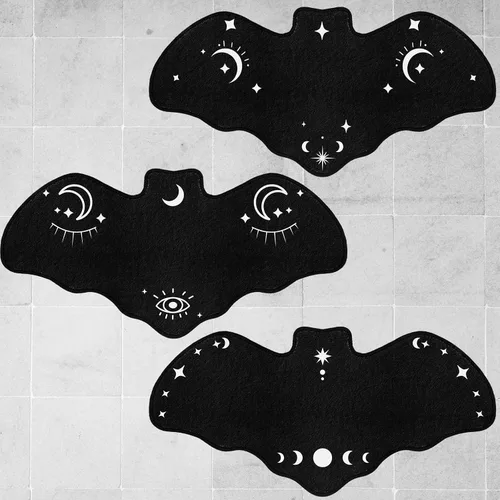 Harloon Tapete gótico de baño de 3 piezas de 16 x 32 pulgadas, espeluznante, tapete gótico de baño, tapete de baño gótico de terror, decoración para