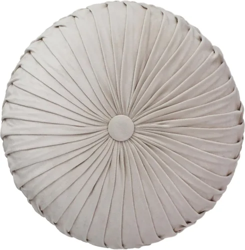 Miniatura 4 de COTTON CRAFT Puf otomano de terciopelo para reposapiés, plisado, cómodo, puf redondo, relleno bohemio, moderno, de felpa marroquí, para decoración
