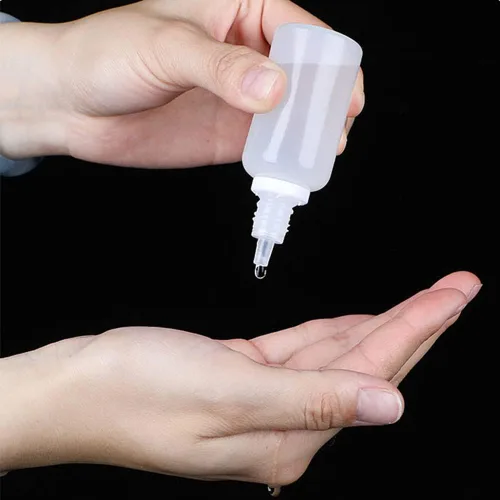 Miniatura 8 de Othmro Botellas cuentagotas de plástico de ojo de laboratorio de polietileno de 0.5 onzas, 50 piezas, gotero líquido exprimible de 0.0 fl oz, boca
