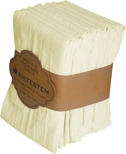 Miniatura 38 de Toallas de saco de harina, toalla de té para manualidades, toalla de cocina, toallas de secado de platos, toalla de algodón en blanco para bordado