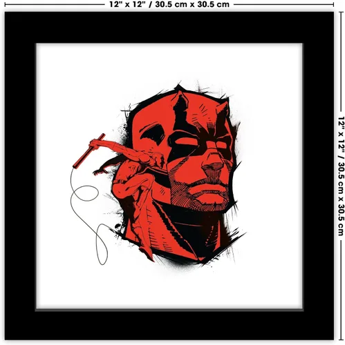Miniatura 6 de Trends International Gallery Pops Marvel Comics Daredevil - Póster de pared con insignia de diablo rojo, 12.00 x 12.00 pulgadas, versión de marco