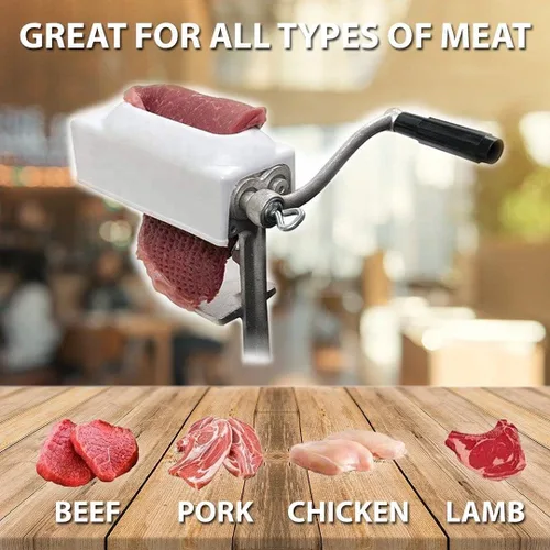 Miniatura 5 de Cuber ablandador de carne resistente, herramienta para aplanar bistec, accesorio de molinillo comercial, ablandador rodante con abrazadera