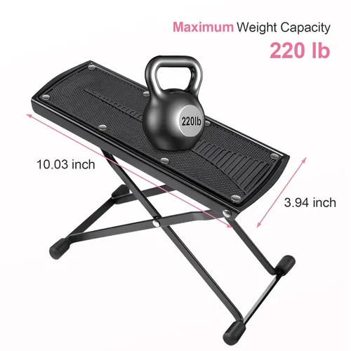 Miniatura 6 de Subay Reposapiés para Pedicura, Soporte de Pie Ajustable en 6 Alturas para Pedicura, Soporte de Pedicura Plegable Antideslizante para Pedicuras