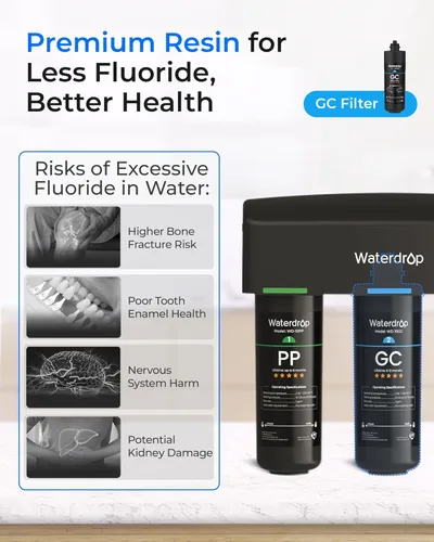 Miniatura 5 de Waterdrop TSA - Filtro de agua de repuesto de 3 etapas, repuesto para Waterdrop TSA y TSB y TSB-CM Sistema de filtración de agua de 3 etapas debajo