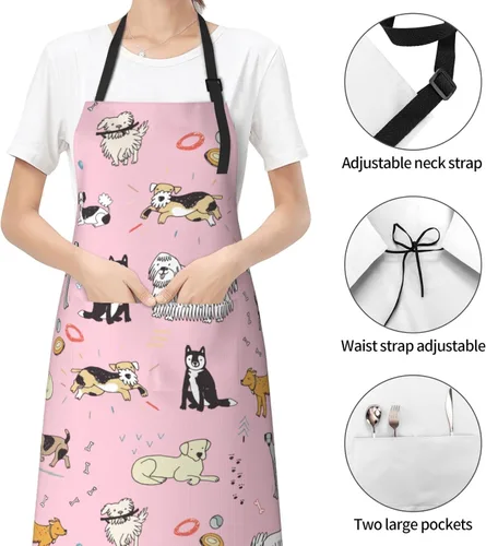 Miniatura 3 de Perinsto Waterpro de delantal patas de aseo de perros Perros (rosa)