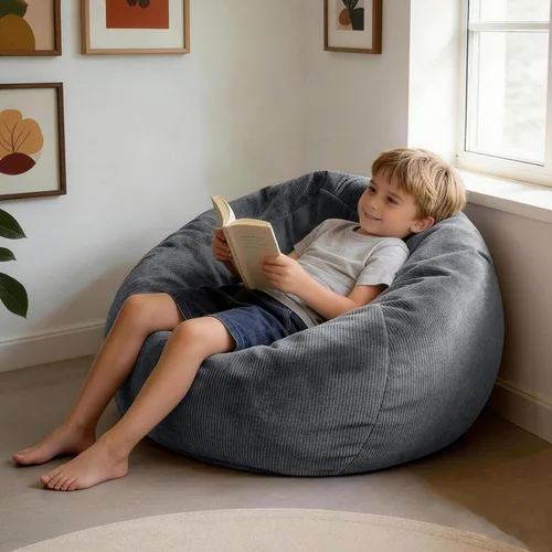 Miniatura 10 de LPMOERA Puf de espuma viscoelástica para niños/adolescentes con relleno redondo para niños, para sala de estar, dormitorio, dormitorio