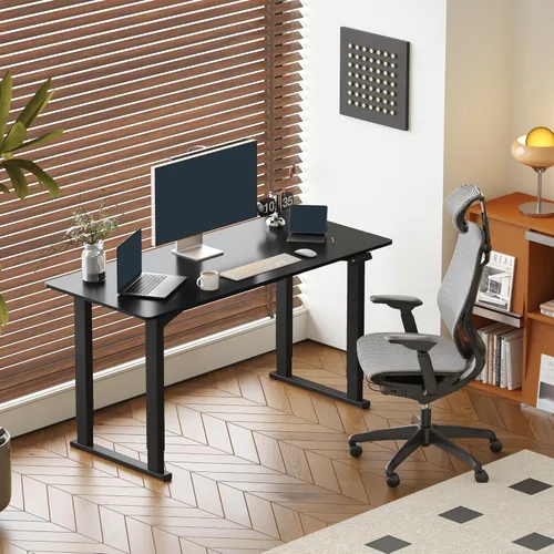 Miniatura 4 de SANODESK - Escritorio de pie de 4 patas, eléctrico de altura ajustable con ajustes preestablecidos de memoria para oficina en casa, escritorio