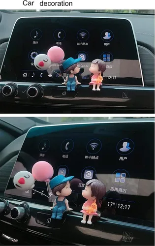 Miniatura 5 de Lindos adornos para pareja, lindo adorno interior de automóvil para parejas, decoración de automóvil, lindas parejas de dibujos animados, accesorios