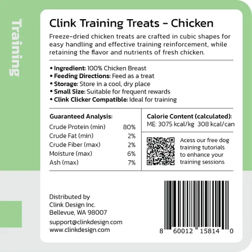 Miniatura 7 de Clink Design Golosinas liofilizadas para perros y gatos, golosinas para perros de un solo ingrediente, golosinas de entrenamiento 100% para perros