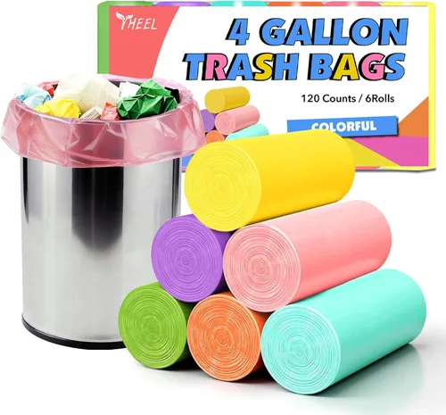 Miniatura 15 de Bolsas de basura pequeñas de 1.2 galones: YHEEL Bolsas de basura para baño sin perfume, bolsas de basura pequeñas, bolsas de basura fuertes y a