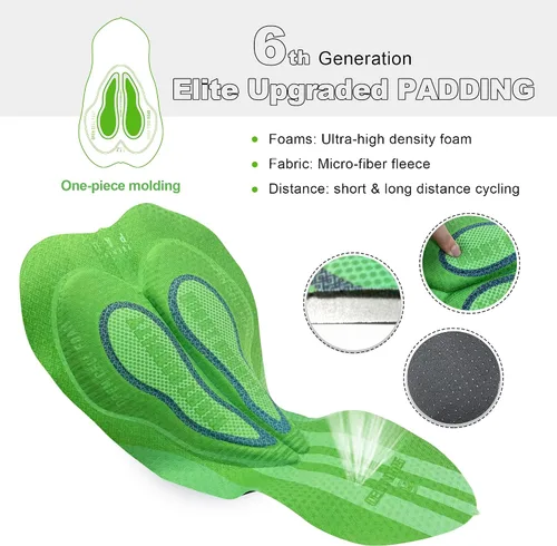 Miniatura 51 de sponeed Pantalones cortos de ciclismo para hombre, pantalones acolchados para ciclismo, ropa de ciclismo