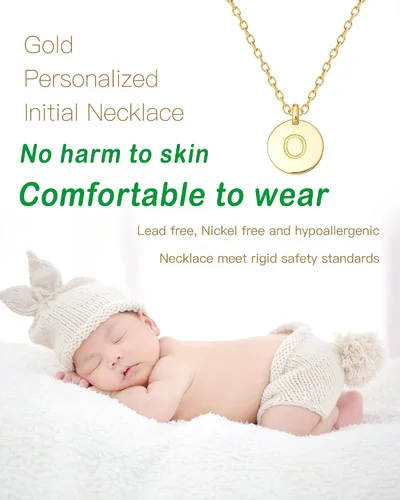 Miniatura 8 de Regalos personalizados únicos para ella, collares con inicial para mujer, collar con dije de moneda grabada de doble cara con letra, joyería