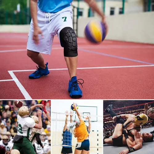 Miniatura 5 de COOLOMG Rodilleras protectoras para lucha libre, baloncesto, fútbol, voleibol, jóvenes, niños y adultos, rodilleras de compresión, color blanco