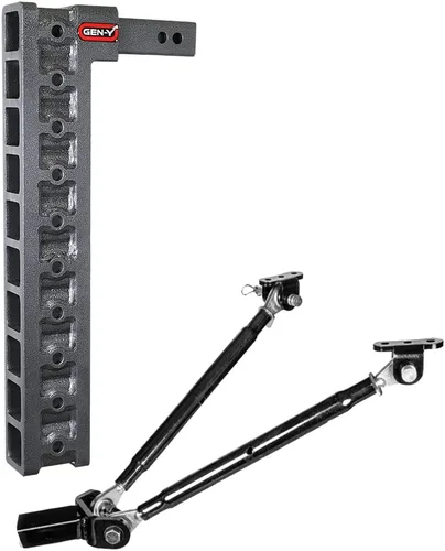 Miniatura 12 de Gancho dual para receptor de descarga 300 Series 2" Clase IV 10K, ajuste dual de posición de remolque, incluye dos ganchos de 5/8 pulgadas