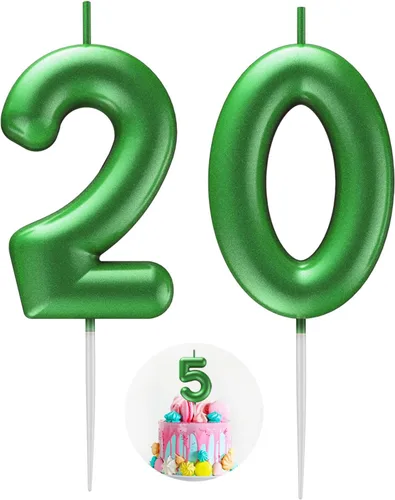 Miniatura 33 de Velas número 2 arcoíris con número 3D de feliz cumpleaños para decoración de fiesta de pastel de cumpleaños, suministros de celebración