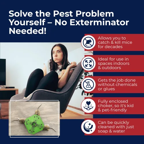 Miniatura 6 de Trampa reutilizable para ratones – Trampas para ratones de múltiples capturas para uso en interiores y exteriores, seguras para mascotas y niños