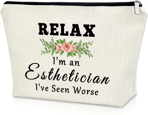 Miniatura 8 de Sazuwu Regalos esteticistas para mujeres bolsa de maquillaje, Hago a la gente hermosa ¿Cuál es tu superpoder?