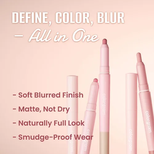Miniatura 4 de COLORGRAM Todo en Uno Creador de Labios 03 Beige Melocotón Delineador de Labios y Contorno Versátil con Tonos Naturales, Acabado Mate, Labios Más