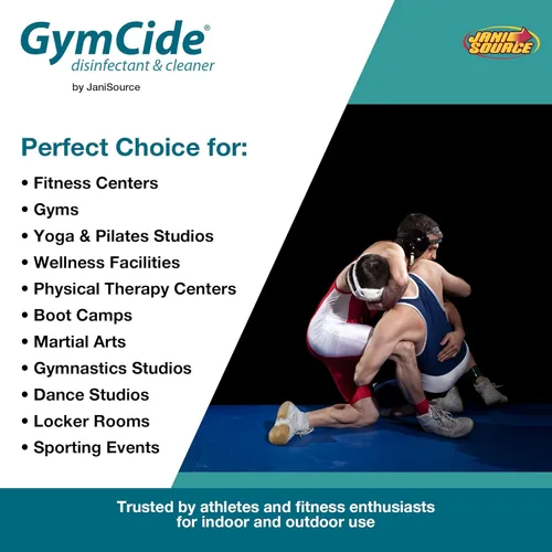 GymCide - Desinfectante concentrado y limpiador para equipos de gimnasio, cascos deportivos, esterillas de yoga, vestuarios y centros de terapia