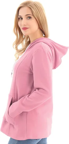 Miniatura 25 de Bearsland - Sudadera de lactancia y maternidad para mujer, con bolsillos y capucha