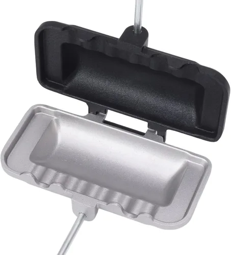 Miniatura 8 de Sartén para hornear sándwich de doble cara, sartén de doble cara, mango extraíble, sartenes antiadherentes, sartén de aluminio para quesos a