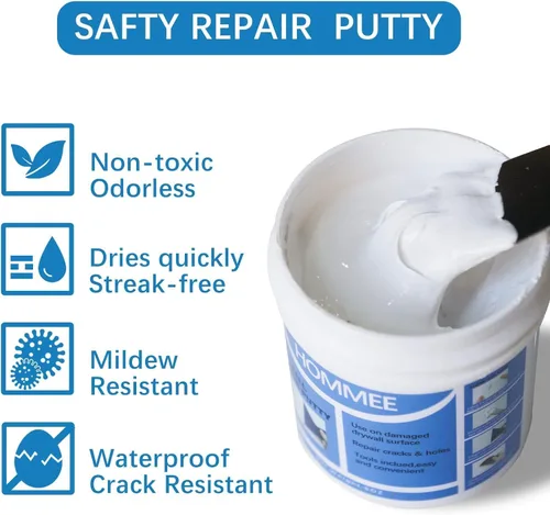Miniatura 2 de Kit de reparación de paneles de yeso, kit de parche de agujero de paneles de yeso, pasta de spackle para pared 9.8OZ para arreglar agujeros