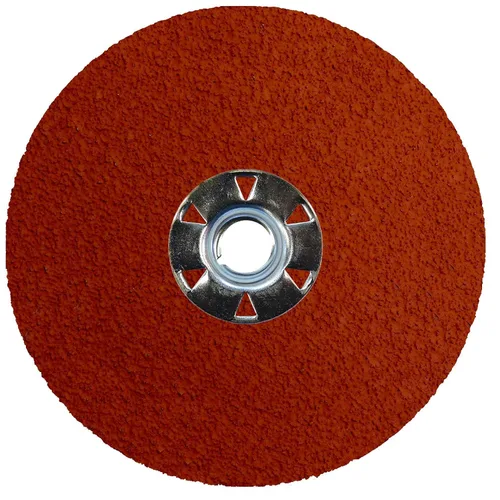 Miniatura 8 de Weiler 69887 Tiger Disco de lijado y molienda de fibra de alúmina de cerámica, 5 pulgadas de diámetro, grano 24, 5/8 pulgadas - 11 cubos