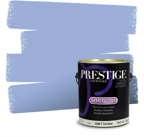 Miniatura 1629 de Pintura Exterior + imprimación PRESTIGE, todo-en-uno, 1 galón, acabado mate, color comparable al Valspar* Royal Gray* VS151-Gris real