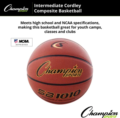 Miniatura 2 de Champion Sports Composite Basketball – Indoor/Outdoor Play – Official, Intermediate & Junior Sizes – Durable Grip & Air Retention