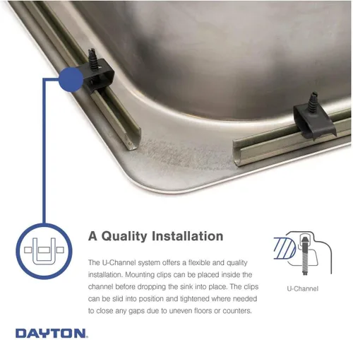 Miniatura 6 de Elkay DSE233194 Dayton Equal - Fregadero de acero inoxidable con doble tazón, 33 x 19