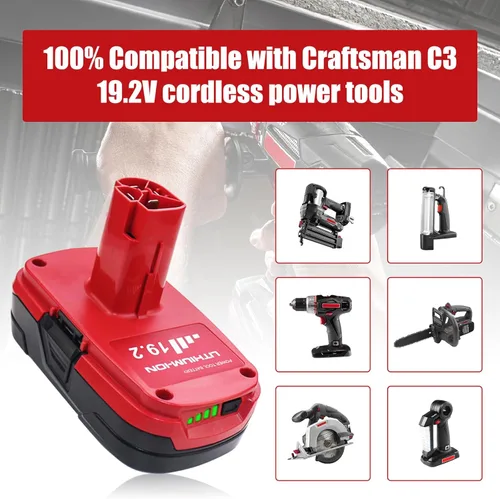 Miniatura 3 de 2 Paquetes de 3.6Ah Diehard 19.2V C3 Batería de Reemplazo para Craftsman 19.2 Voltios Batería de Iones de Litio Compatible con Craftsman 315.pp2011