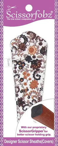 Miniatura 44 de Fundas protectoras para tijeras de diseñador, 4 unidades, tamaño surtido, diseño floral victoriano azul #4-304 Jardín floral victoriano azul