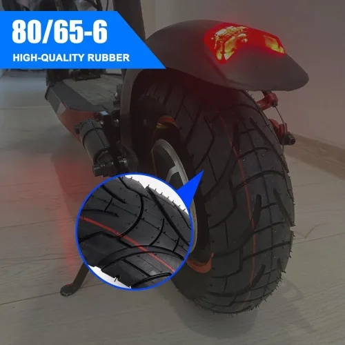 Miniatura 6 de Neumáticos para patinete CMIYETO 80/65-6 para ciudad y carretera con tubo interior de 45° de 10 pulgadas, neumáticos para motocicleta y patinete