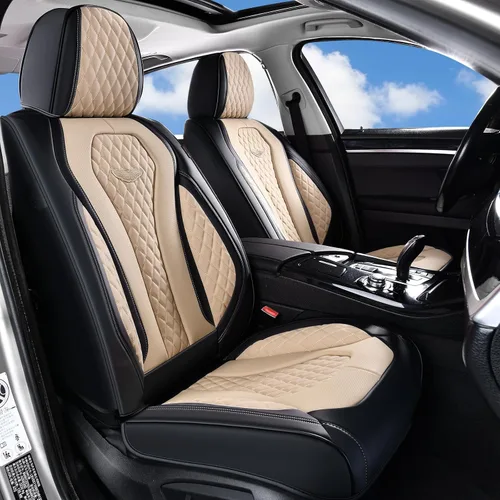 Miniatura 30 de Coverado Fundas de Asiento, Fundas de Asiento de Coche para Asientos Delanteros, Funda de Asiento de Coche Roja, Fundas de Asiento de Coche Rojo