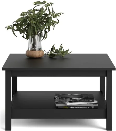 Miniatura 8 de Pemberly Row Mesa auxiliar, acabado negro mate, madera de ingeniería, 31.89 pulgadas de ancho x 31.89 pulgadas de profundidad x 17.72 pulgadas