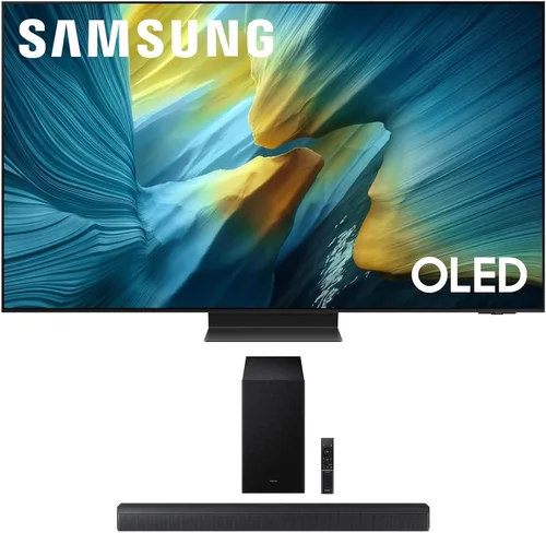 Samsung QN83S95FAEXZA 83 Inch OLED HDR Pro 4K Smart TV with a HW-B630F B-Series Soundbar 3.1 Ch and Subwoofer with Dolby Audio (2025)