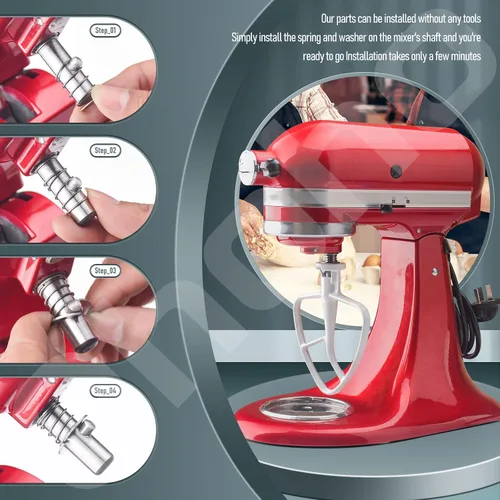 Miniatura 3 de Resorte y arandela de acero inoxidable 304 para mezcladores Kitchenaid de 3.5 cuartos a 7 cuartos de galón (excluidos los modelos mini). Protege
