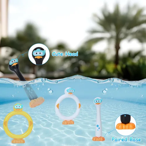 Miniatura 6 de Juguetes de buceo en la piscina, 3 piezas, palos de verano bajo el agua, juguetes de hundimiento de piscina para niños de 3 a 12 años, juego