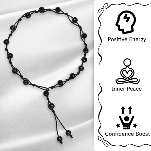 Miniatura 114 de Amazing Gemstone Crystal Anklet Ankle Bracelets for Women - Waterproof Beaded Healing Crystal Anklets, Plus Size Chakra Gemstone Bead Anklet
