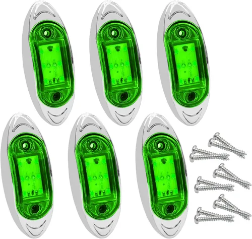Miniatura 8 de Luz LED de marcador lateral para camión, 6 LED, lámpara de marcador de liquidación para camión resistente, remolque, caravana, cabina, barco