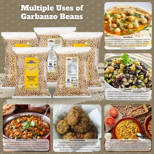 Miniatura 2 de Garbanzos Rani (Kabuli Chana) 128 onzas (8 libras) 3.63kg x paquete de 5 (total de 40 libras) a granel ~ Todo natural Vegano Sin gluten Sin