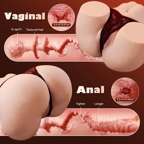 Miniatura 4 de Muñeca sexual de coño grande de 15 libras para hombres – Juguete sexual realista y jugoso de culo regordete, masturbador masculino de tamaño real