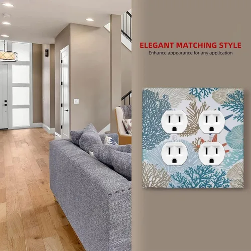 Miniatura 91 de Placa Decorativa de Pared de Granja Rústica con Cuerno de Madera para Puerta de Granero 1 Banda Duplex Cubiertas de Toma Eléctrica Soltera