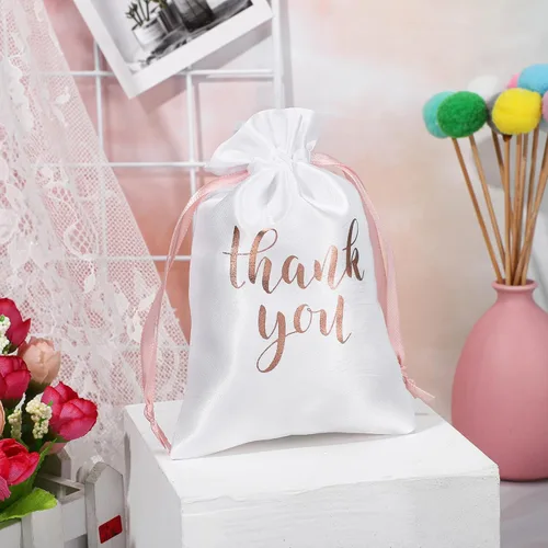 Miniatura 3 de Sieral 50 bolsas de regalo de satén con cordón para joyas, bolsas para dulces para el día del padre, boda, baby shower, despedida de soltera, fiesta