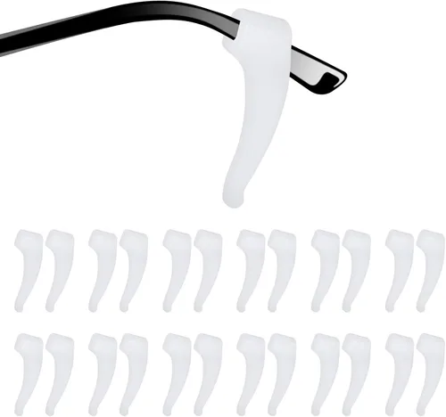 Miniatura 10 de HARFINGTON Antideslizante para gafas con agarre de oreja de silicona, gancho elástico para las orejas, retenedor de gafas, puntas de templo