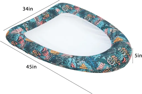 Miniatura 5 de FindUWill Flotadores inflables de piscina para adultos, cómodas sillas de piscina cubiertas de tela, tumbona de piscina de bronceado multiusos