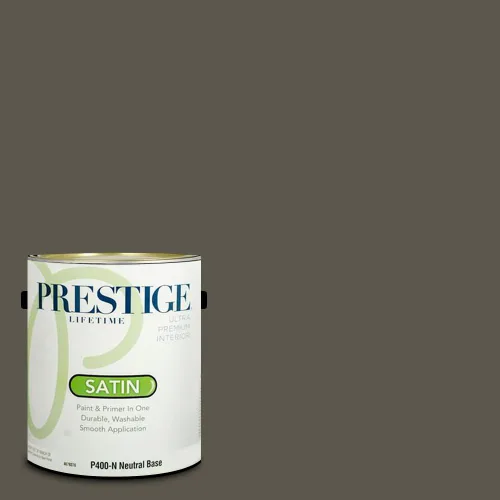 Miniatura 230 de Prestige Paints - Pintura exterior e imprimación en uno, 1 galón, plano, compatibilidad comparable con el color menta «Whipped Mint» de Behr
