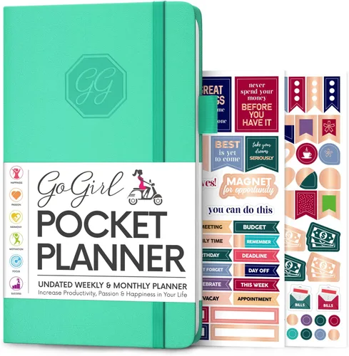 Miniatura 12 de GoGirl Agenda y organizador para mujer – Agenda semanal de bolsillo, diario de objetivos y agenda para gestión del tiempo y productividad. Sin fecha