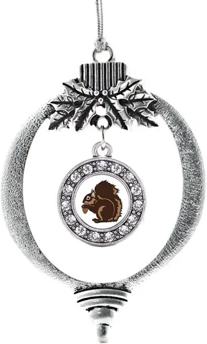 Miniatura 42 de Inspired Silver - Twin One - Adorno festivo de Navidad de plata - Adorno festivo de árbol de Navidad con dije de círculo y circonita cúbica
